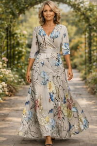 Lillian | Flowing wrap maxi dress