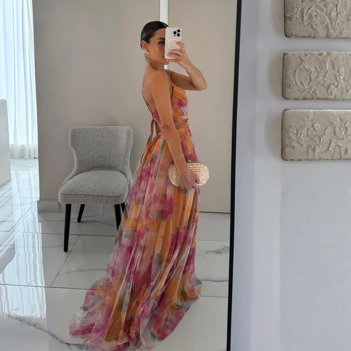 Giselle | Enchanting Floral Print Maxi Dress