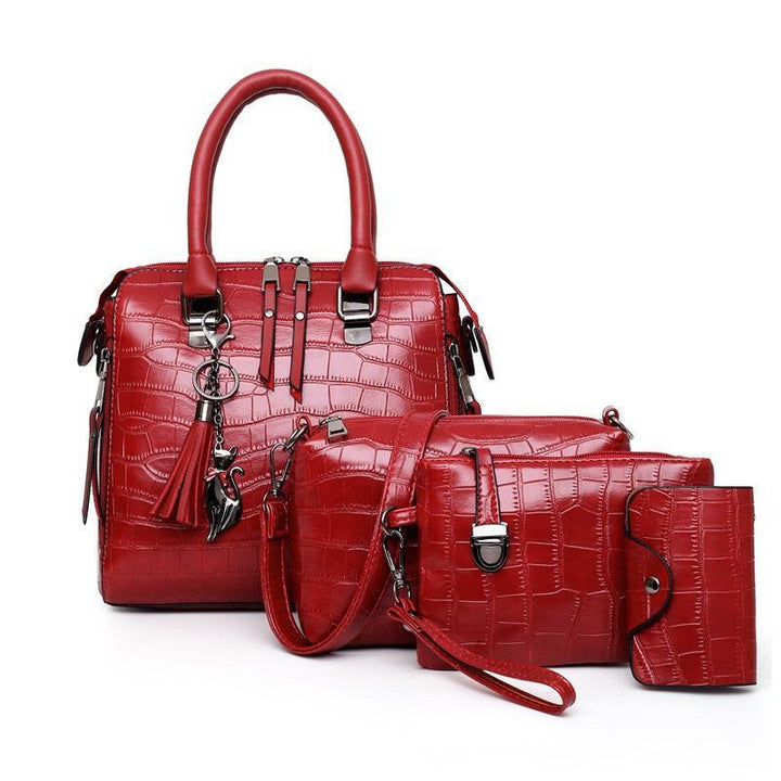 Evelyn - Set of 4 Leather Bags Everyday Elegance (Buy 1 and Get 1 Free)