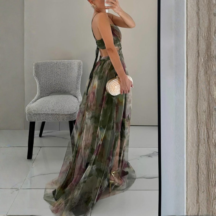 Giselle | Enchanting Floral Print Maxi Dress