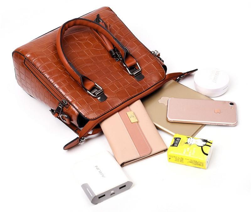 Evelyn - Set of 4 Leather Bags Everyday Elegance (Buy 1 and Get 1 Free)