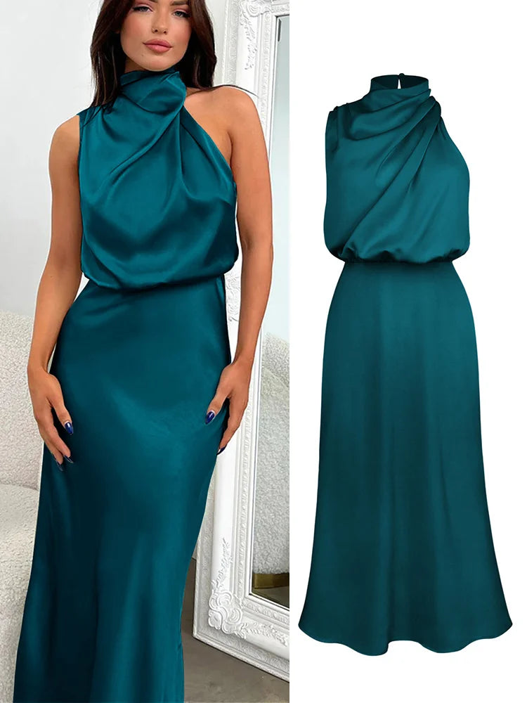 Ondina | Elegant and Flowy with Asymmetrical High Neck