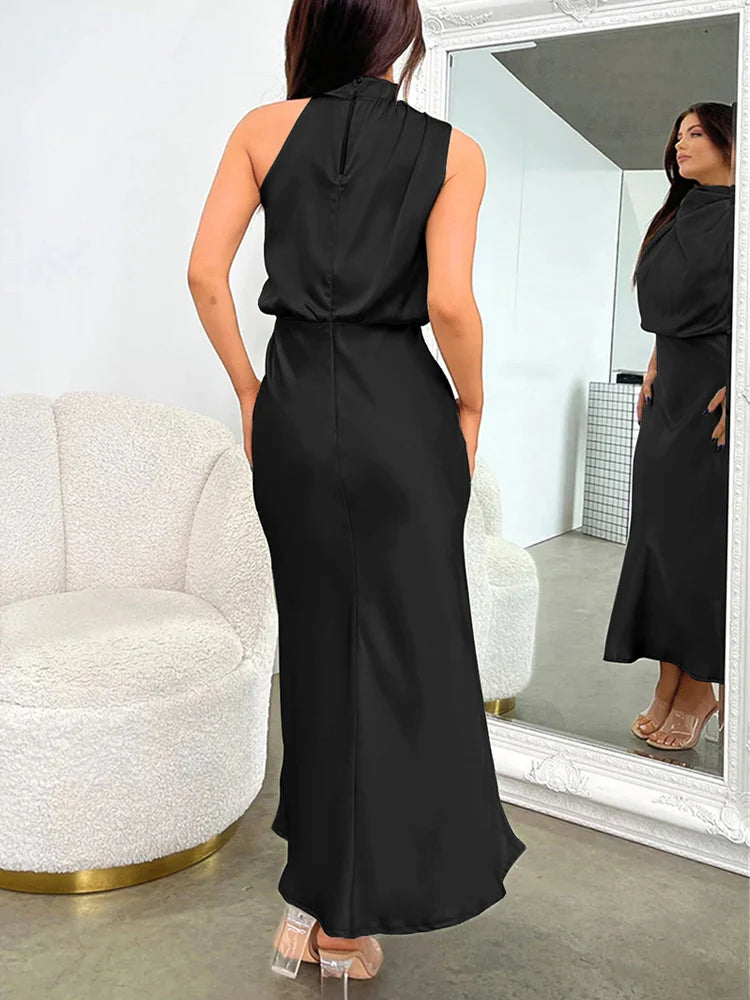 Ondina | Elegant and Flowy with Asymmetrical High Neck