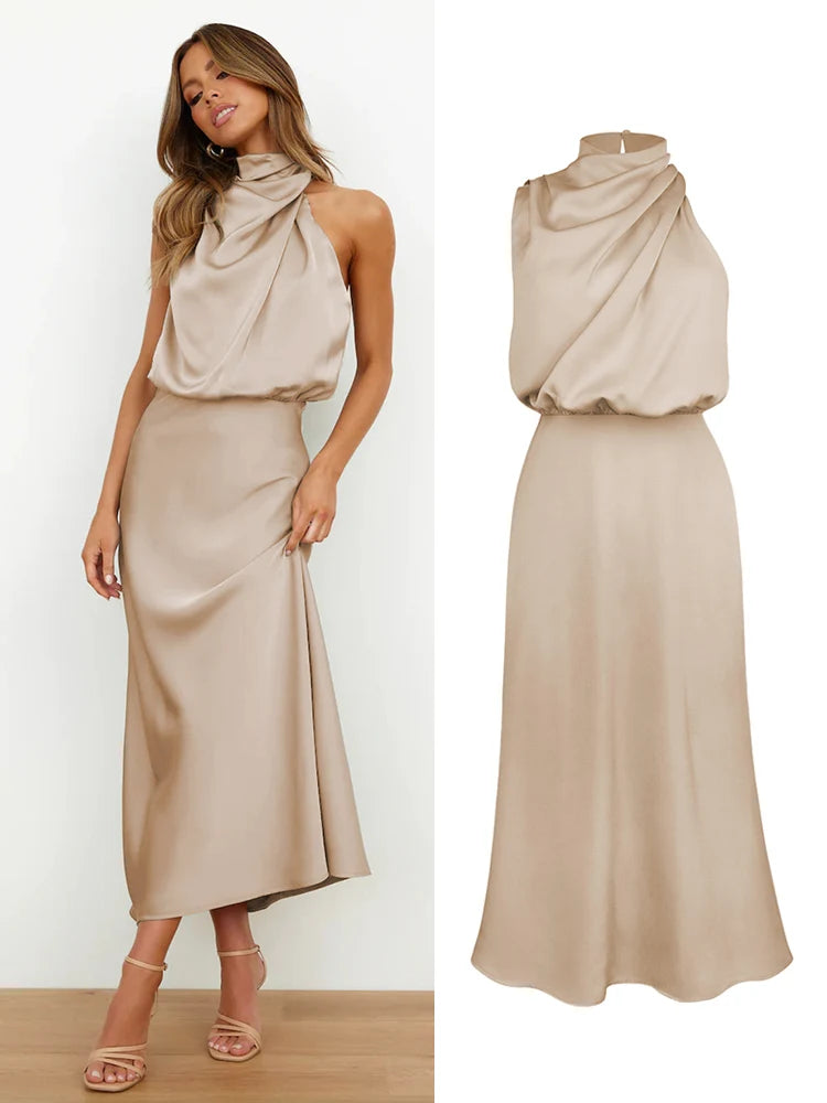 Ondina | Elegant and Flowy with Asymmetrical High Neck