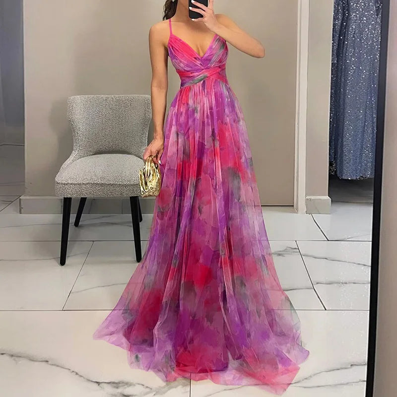 Giselle | Enchanting Floral Print Maxi Dress