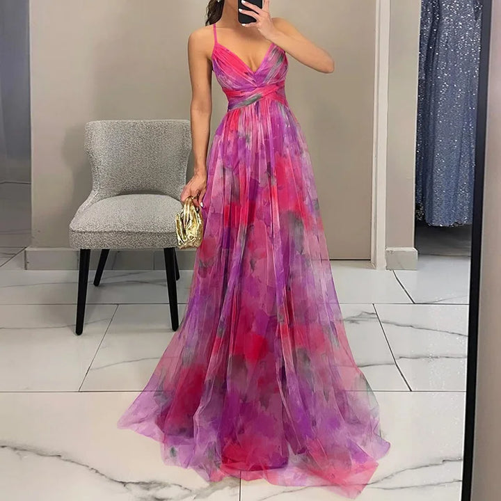 Giselle | Enchanting Floral Print Maxi Dress