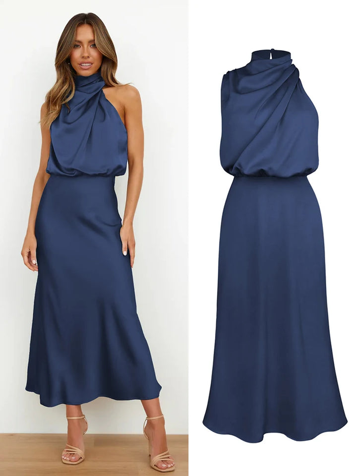 Ondina | Elegant and Flowy with Asymmetrical High Neck