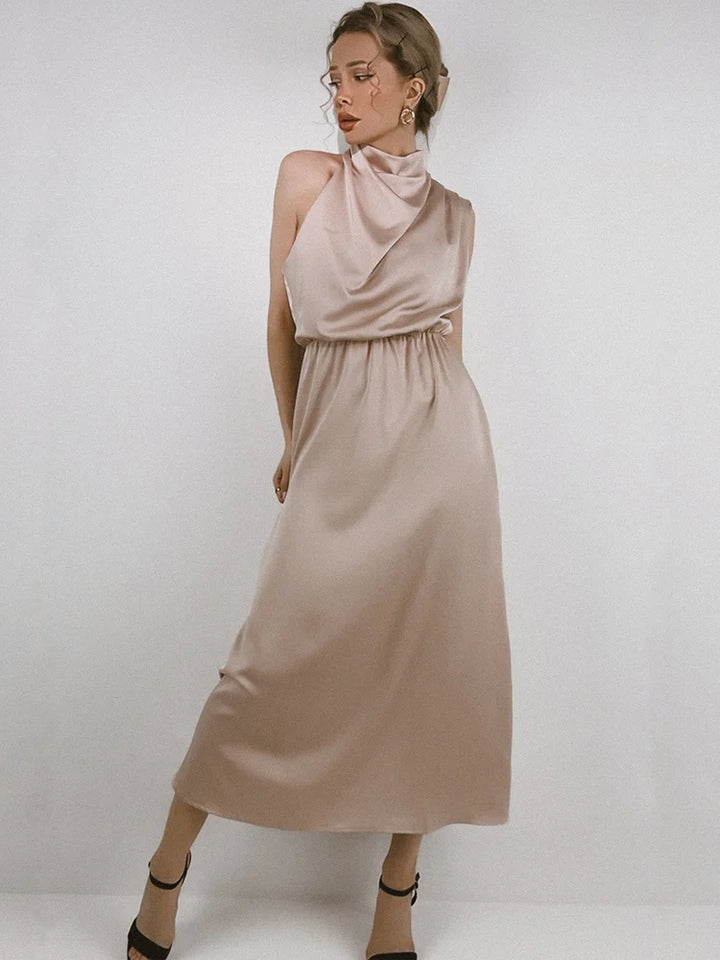 Ondina | Elegant and Flowy with Asymmetrical High Neck