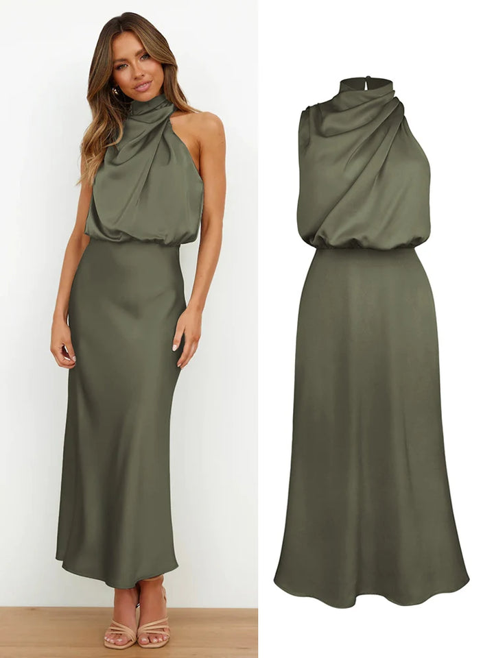 Ondina | Elegant and Flowy with Asymmetrical High Neck