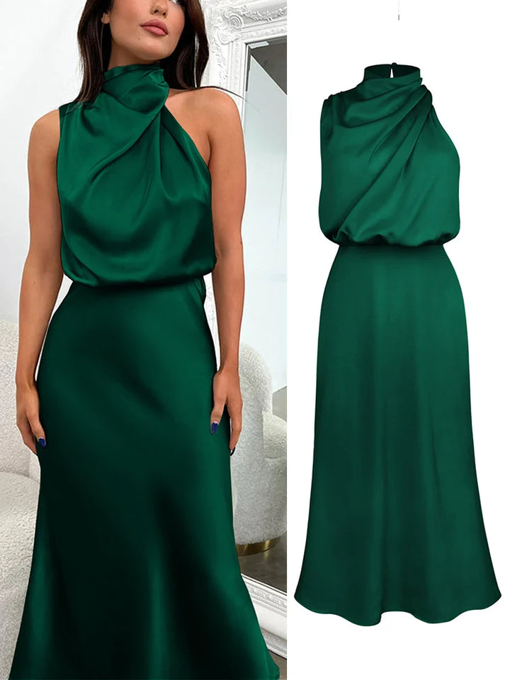 Ondina | Elegant and Flowy with Asymmetrical High Neck