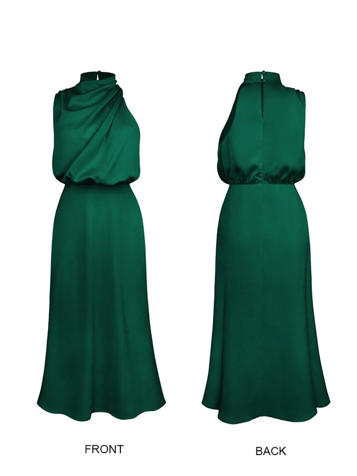 Ondina | Elegant and Flowy with Asymmetrical High Neck