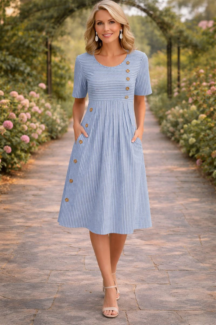 Wanda | Striped Midi Dress