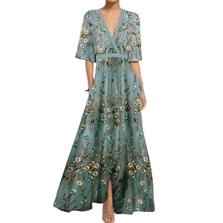 Emilia | Maxi Abito Floreale Elegante