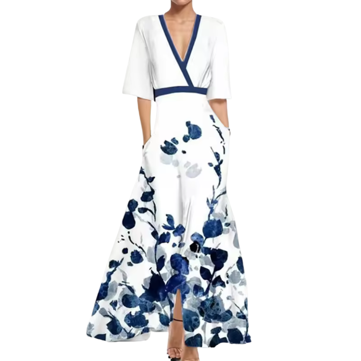 Emilia | Maxi Abito Floreale Elegante